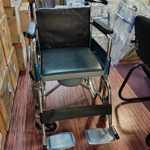 Commode Wheel Chair- Foldable